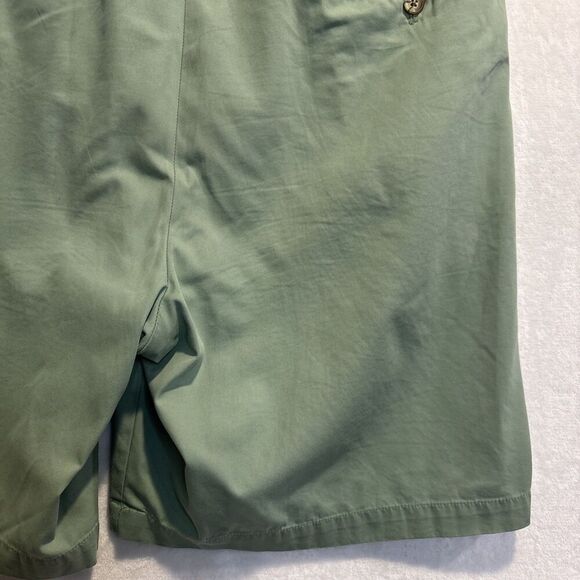 Peter Millar Pure Cotton Flat Front Golf Casual Chino Shorts Men’s Size 36 Green - Picture 10 of 12